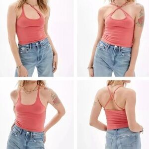 American Eagle Convertible Peach Coral Cami Tank Top Size Small